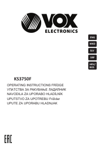 Priručnik Vox KS3750F Hladnjak