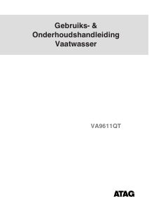 Handleiding ATAG VA9611QT Vaatwasser