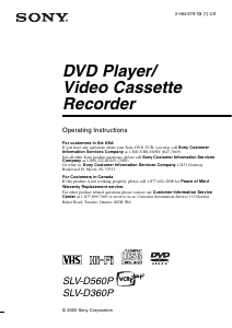 Manual Sony SLV-D360P DVD-Video Combination