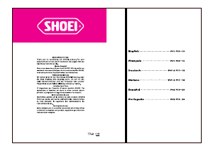 Manual de uso SHOEI TR3 Casco de moto