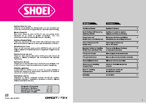 Manual de uso SHOEI TZ-X Casco de moto