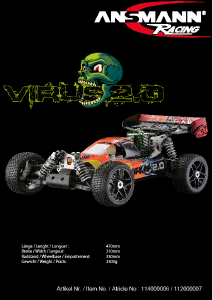 Manual Ansmann Nitro Virus 2.0 Radio Controlled Car