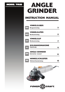 Bruksanvisning Power Craft 71950 Vinkelsliper