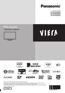 Mode d’emploi Panasonic TX-PF50G20S Viera Téléviseur plasma