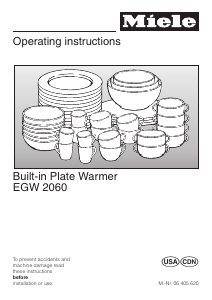 Manual Miele EGW 2060 Plate Warmer