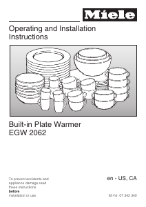 Handleiding Miele EGW 2062 Bordenverwarmer