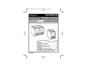 Manual de uso Hamilton Beach 22121 PerfectToast Tostador