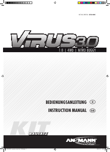 Handleiding Ansmann Nitro Virus 3.0 KIT Radiobestuurbare auto