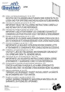 Manual Geuther 2791 Easylock Wood Cancela de segurança