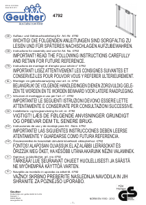 Manuale Geuther 4792 Easylock Cancelletto bambini