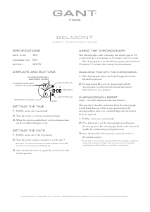 Handleiding Gant 1013 Belmont Horloge