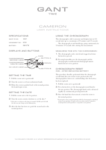 Handleiding Gant 1089 Cameron Horloge