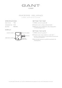 Bruksanvisning Gant 7004 Rikers Island Armbandsur