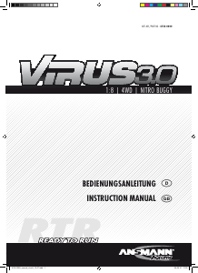Manual Ansmann Nitro Virus 3.0 RTR Radio Controlled Car
