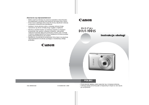 Instrukcja Canon IXUS 100 IS Aparat cyfrowy