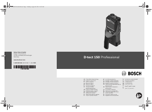 Bruksanvisning Bosch D-tect 150 Professional Veggscanner