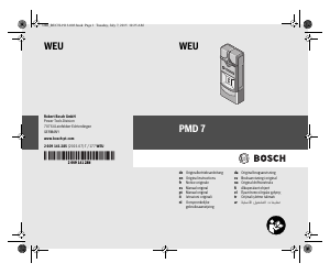 Manual Bosch PMD 7 Wall Scanner