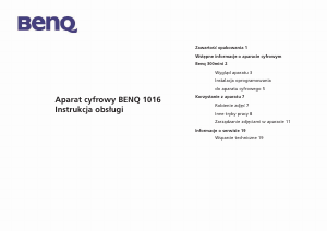 Instrukcja BenQ DC 1016 Aparat cyfrowy