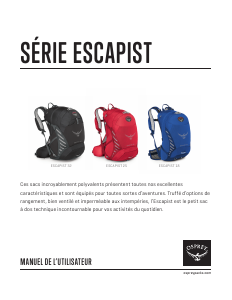 Mode d’emploi Osprey Escapist 25 Sac à dos