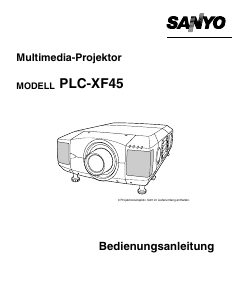 Bedienungsanleitung Sanyo PLC-XF45 Projektor