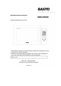 Manual Sanyo EMS-8500S Microwave