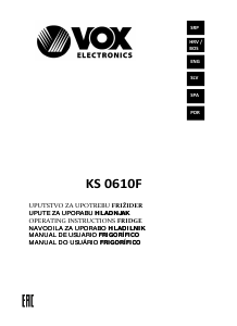 Manual de uso Vox KS0610F Refrigerador