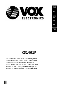 Priručnik Vox KS1461F Hladnjak