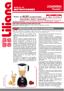 Manual de uso Liliana AL521 Batidora