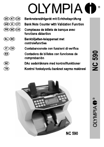 Mode d’emploi Olympia NC 590 Compteuse de billets