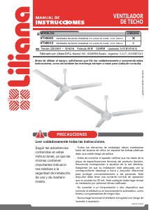 Manual de uso Liliana VTHI503513 Ventilador de techo