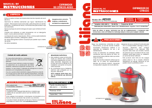 Manual de uso Liliana AE920 Exprimidor de cítricos