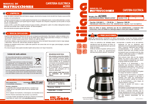 Manual de uso Liliana AC955 Máquina de café