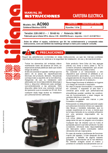 Manual de uso Liliana AC960 Máquina de café