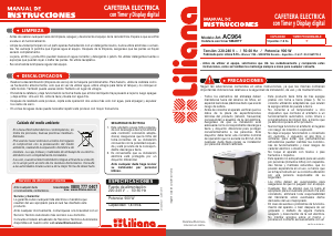 Manual de uso Liliana AC964 Máquina de café