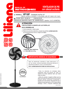 Manual de uso Liliana VP16P Ventilador