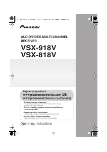 Manual Pioneer VSX-818V Receiver