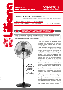 Manual de uso Liliana VPC22 Ventilador