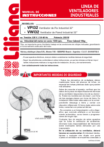 Manual de uso Liliana VPI32 Ventilador