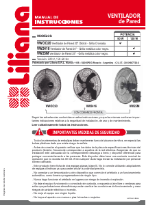 Manual de uso Liliana VWOC20 Ventilador