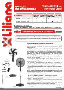 Manual de uso Liliana VPD18R Ventilador