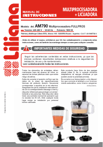 Manual de uso Liliana AM790 Robot de cocina