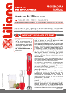 Manual de uso Liliana AH120 Batidora de mano