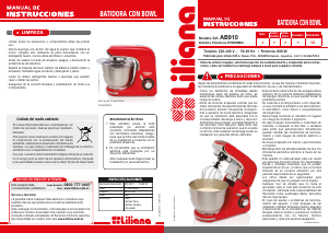 Manual de uso Liliana AB910 Batidora de pie