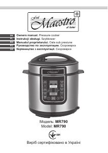 Manual Maestro MR790 Pressure Cooker