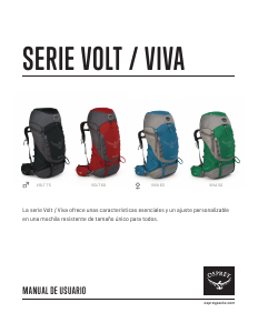 Manual de uso Osprey Viva 50 Mochila