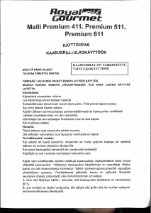 Käyttöohje Royal Gourmet Premium 611 Grilli