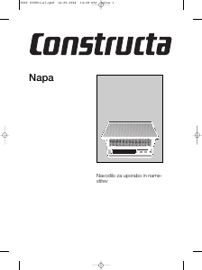 Priročnik Constructa CD22130 Kuhinjska napa