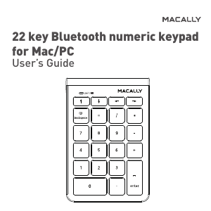 Manual Macally BTNUMKEY22 Keyboard