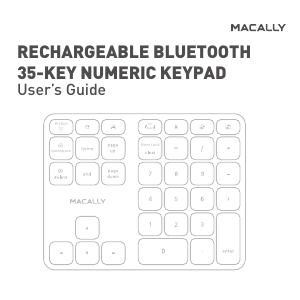 Manual Macally BTNUMKEYPRO Keyboard