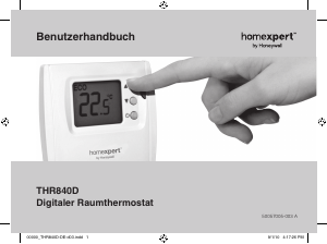 Bedienungsanleitung Honeywell THR840DBG Homexpert Thermostat